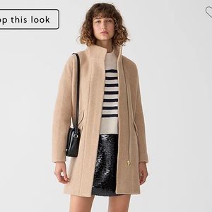 J. Crew Cocoon Coat Italian Wool in Sandstone